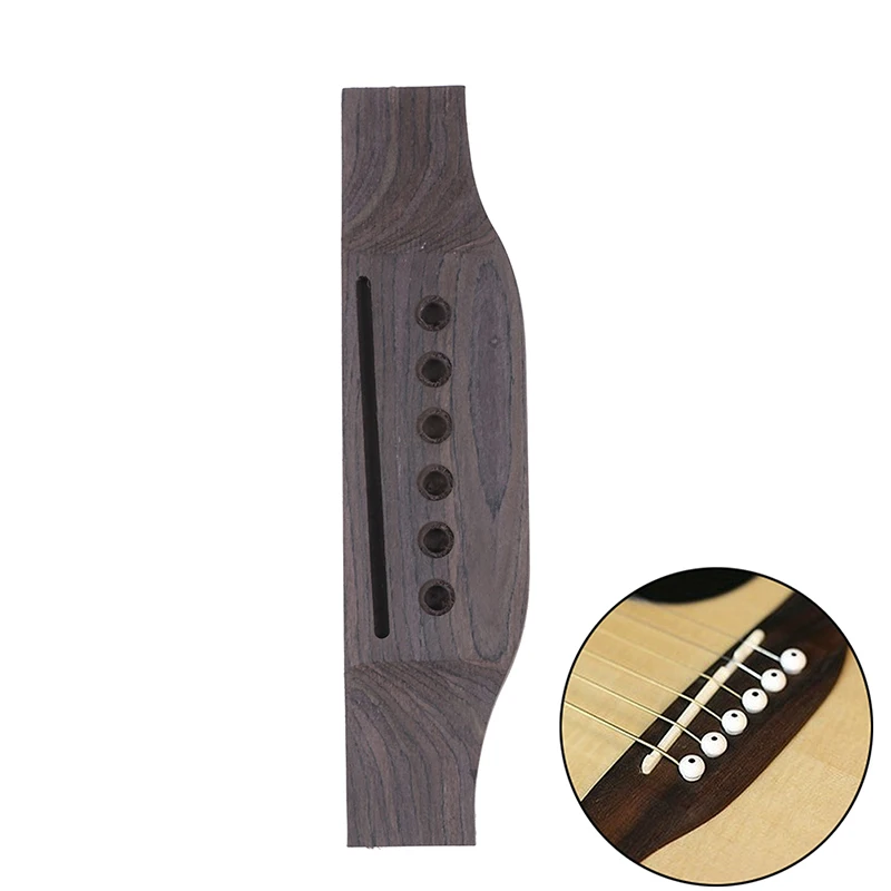 1 Stück Holz-Akustikgitarrenbrücke für 6-saitige Akustikgitarren-Ersatzteile Image