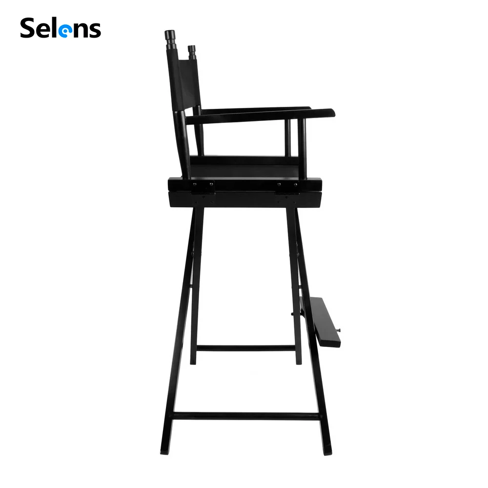 Selens Künstler-Regiestuhl, 90/118 cm, faltbar, für Gartenmöbel, Fotografie-Zubehör, tragbarer, zusammenklappbarer Director-Make-up-Stuhl