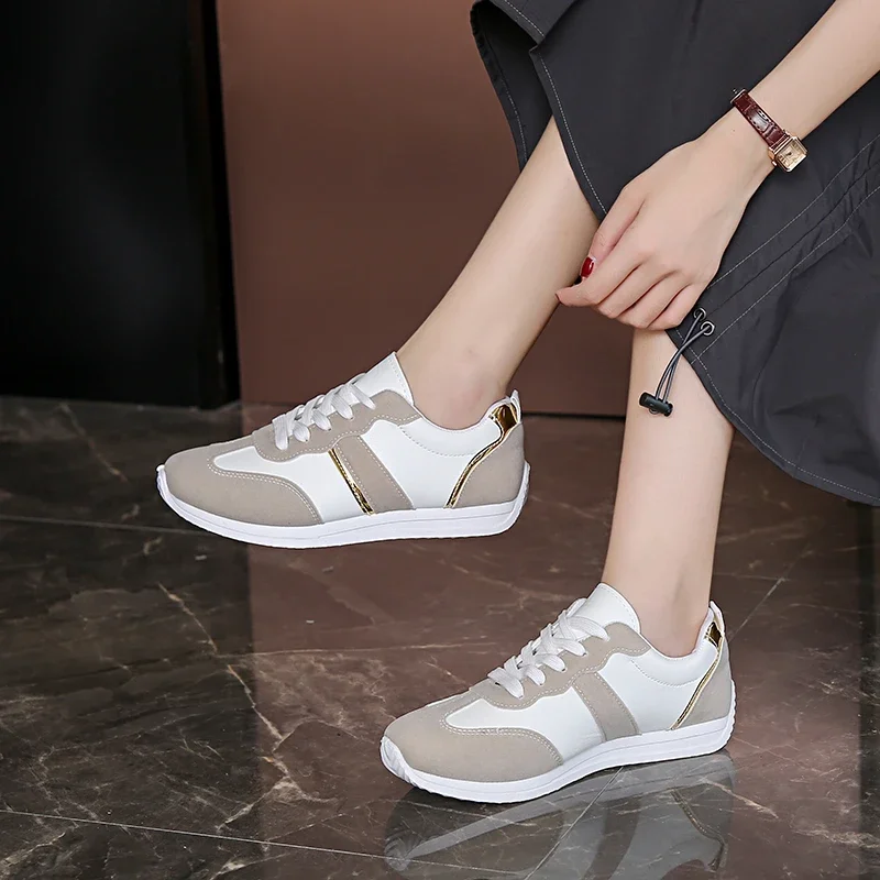 2025, frauen Turnschuhe Mode Frühjahr Trend Casual Wohnungen Turnschuhe Weibliche Neue Mode Komfort Weiß Vulkanisierte Plattform Kinder Schuhe