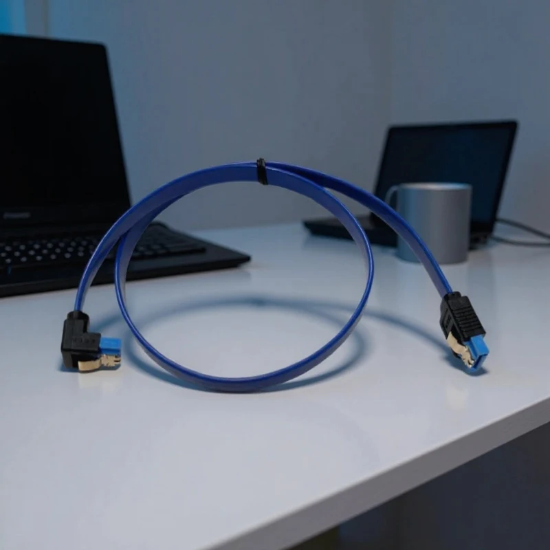 SATA 3.0 III 6 Gbit/s Festplatte Daten Seriell ATA Gerades Kabel 26AWG für HDD SSD Kabelleitung 7-poliges SATA-Kabel 10/30/50/70/100 cm Image