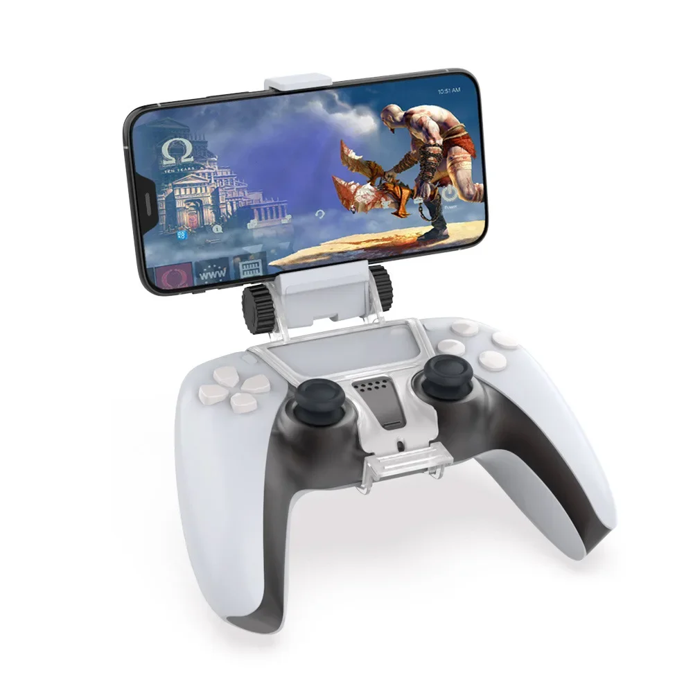 Für PS5 Controller DualSense Zubehör Handy Klemme Clip Halter Smart Telefon Grip Halterung Ständer Halterung Winkel Einstellung Image