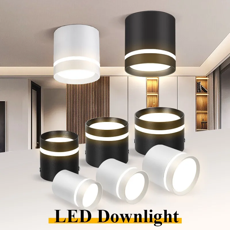 LED-Downlight, 220 V, faltbares Spotlicht, COB-Aufbaustrahler, Deckenleuchte für Wohnzimmer, Küche, Innenbereich, neutrales Licht