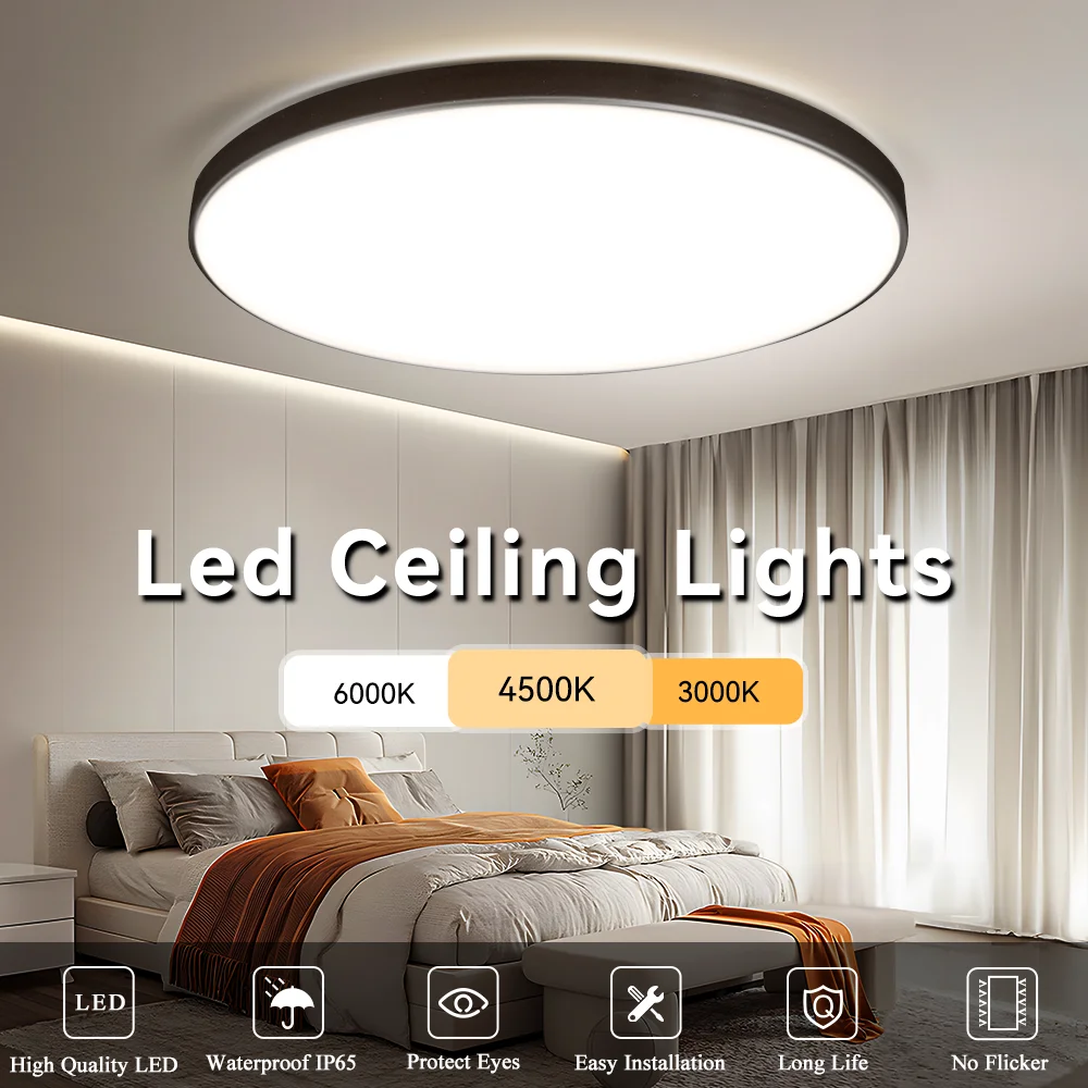 Moderne Led-deckenleuchte Deckenleuchte 30W 18W IP65 Wasserdicht Modest Deckenleuchten Für Schlafzimmer Küche Wohnzimmer 220V