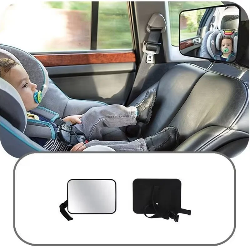 Verstellbarer Breiter Auto-Rücksitzspiegel Baby-/Kindersitz Sicherheitsspiegel Monitor Kopfstütze Hochwertige Auto-Innenausstattung Image