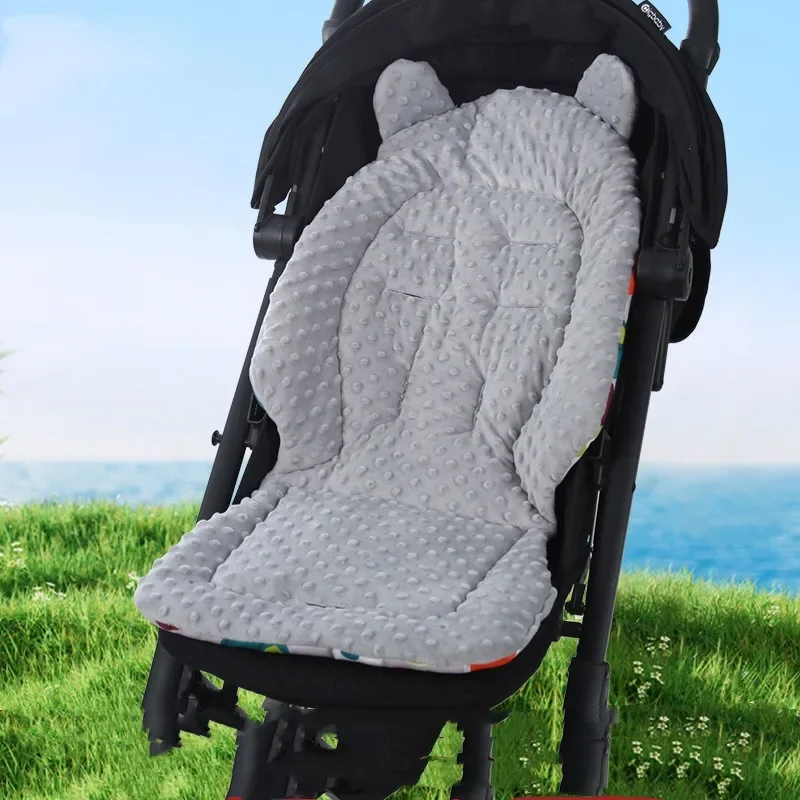 Baby Kinderwagen Sitz Pad Doppel Baumwolle Sitz Pad Seitige Sitzkissen Infant Kind Warenkorb Matratze Matte Kinderwagen Zubehör Image