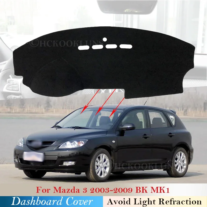 Für Mazda 3 BK 2003 2004 2005 2006 2007 2008 2009 MK1 Dashboard Abdeckung Schutz Pad Teppich Flanell Matte Sonnenschirm Auto Zubehör Image