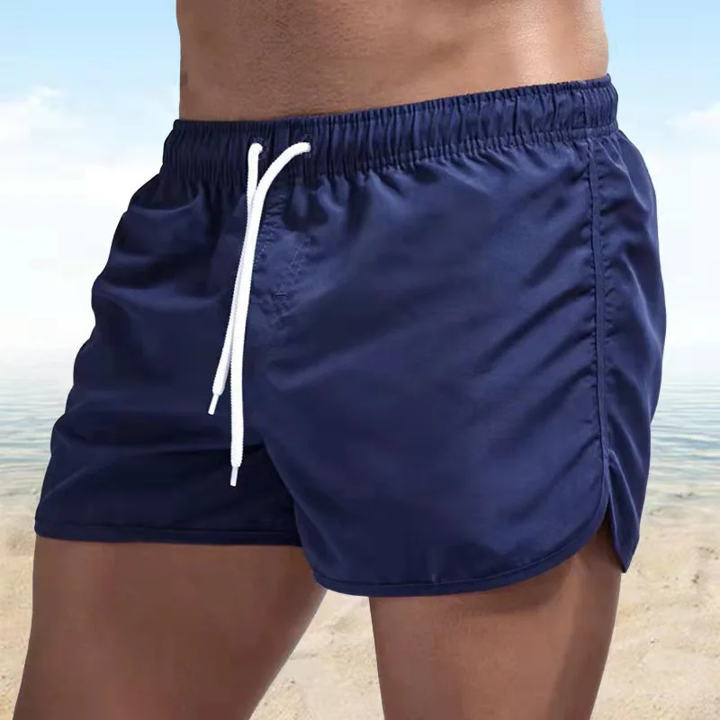 Shorts für Herren 2024 Sommer Herren-Badeshorts Marken-Strandbekleidung Sexy Badehosen Herren Badeanzüge Niedrige Taille Atmungsaktive Strandbekleidung Image