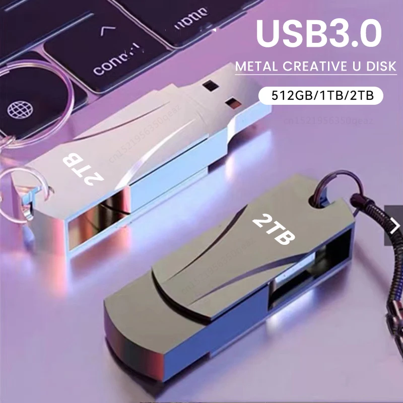USB 3.0 Flash-Laufwerk 512GB 1TB 2TB Hochgeschwindigkeits-USB-Stick Wasserdichter Speicherstick USB-Stick Flash-U-Disk Geschenke 256GB Image