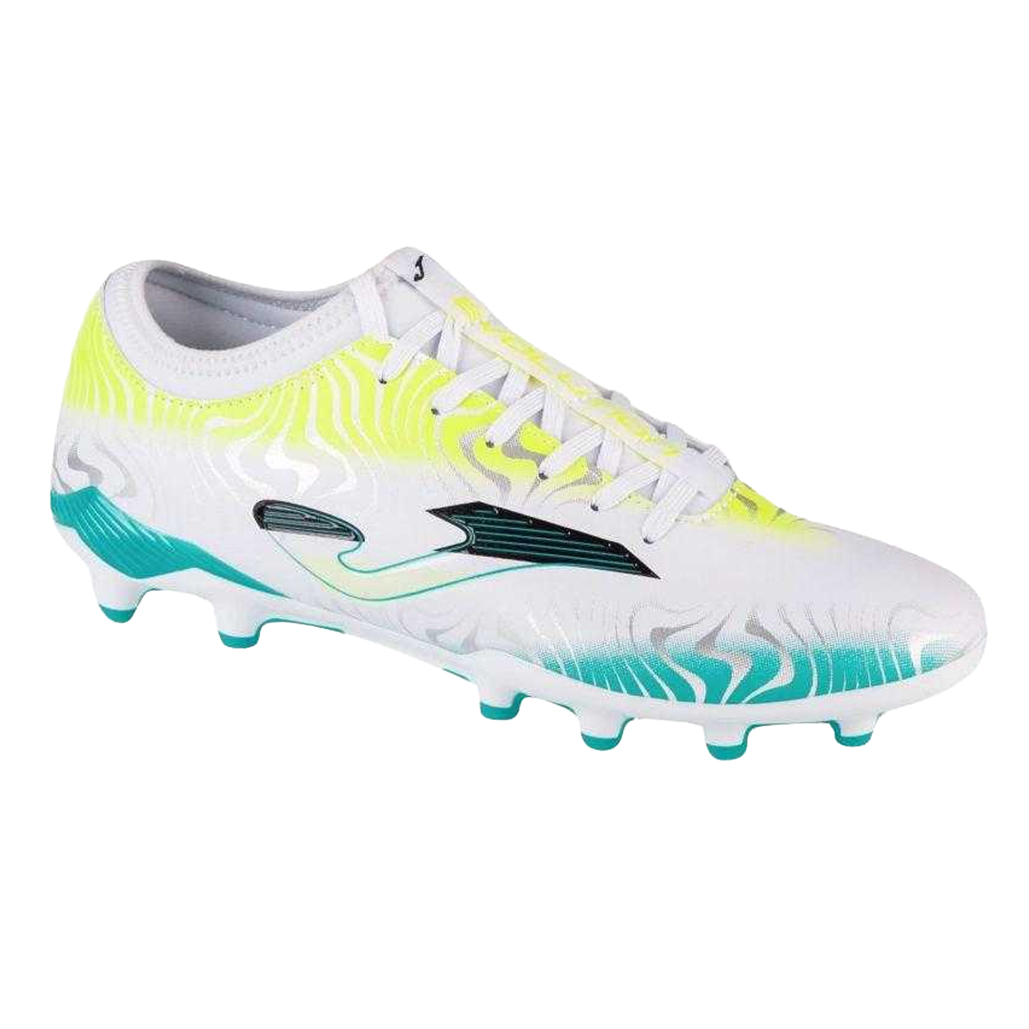 Joma - Herren Fußballschuhe mit festem Boden "Evolution" (Weiß/Blau/Gelb)