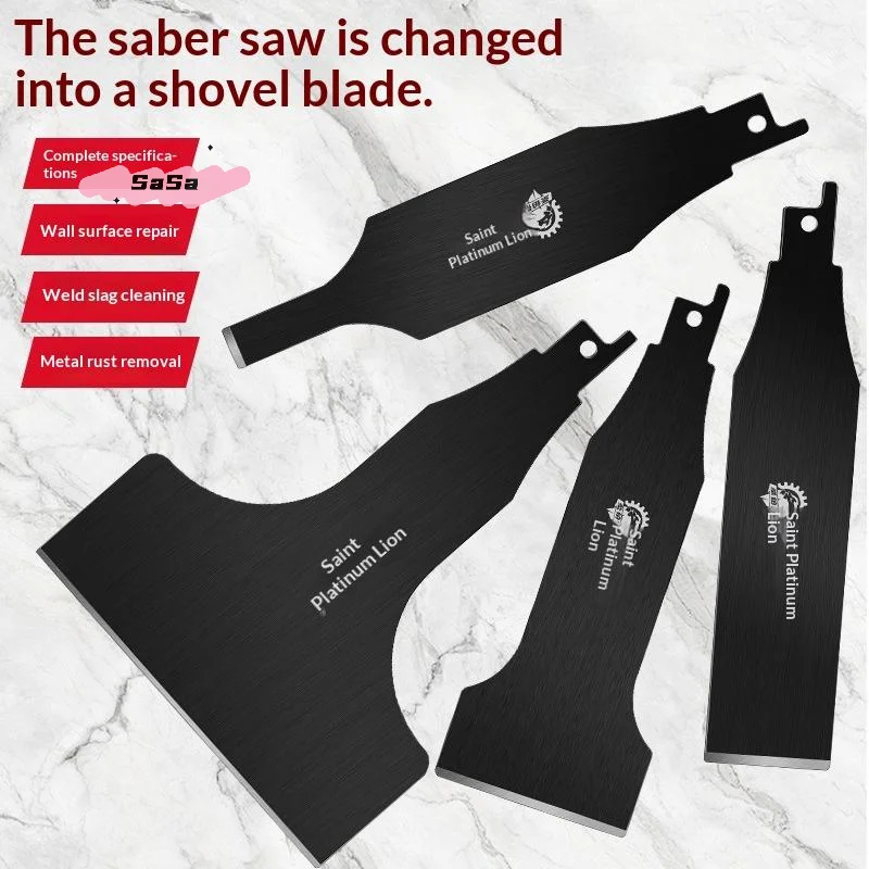 1/4 Stück Säbelsägen-Schaber, Fliesenreinigungswerkzeug aus Kohlenstoffstahl zum Entfernen von Mörtel und Klebstoff von Keramikwänden Image