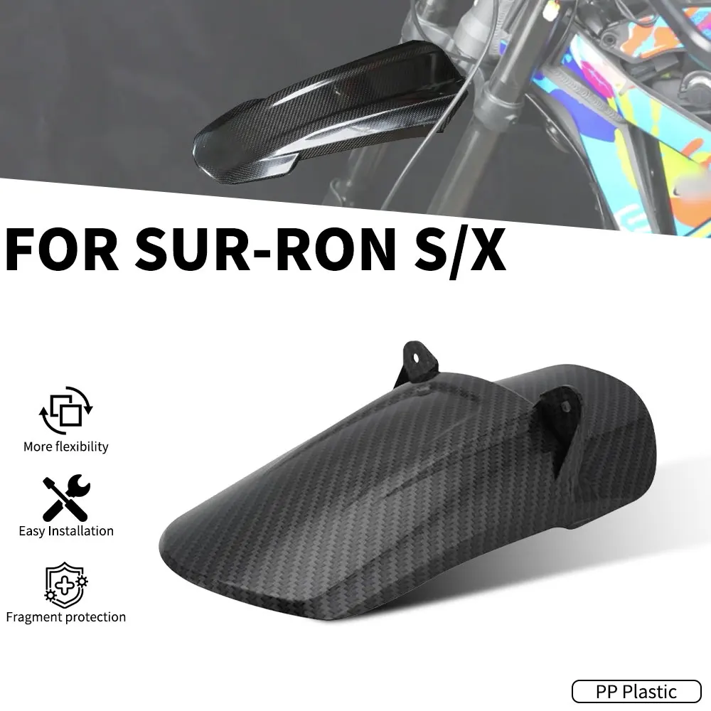 Motorräder Nachahmung Carbon Fiber Hinterrad Kotflügel Kotflügel Für Surron Light Bee S X Off-Road Elektrische Dirt Bike E-bikes