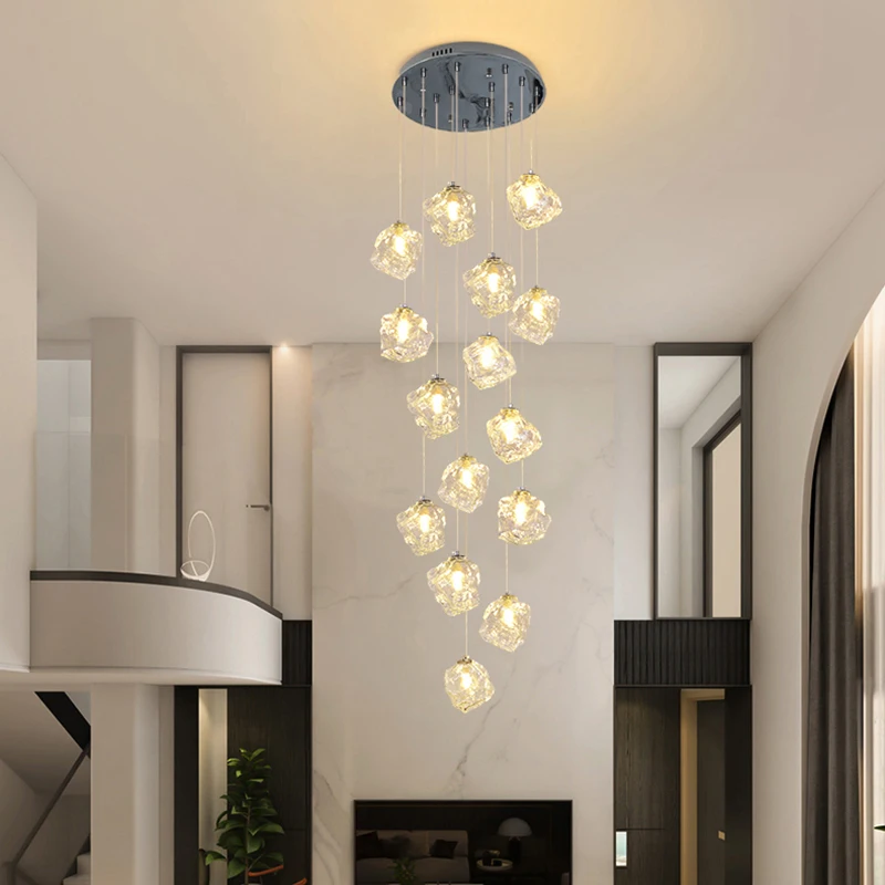 Moderne Ringtreppe LED-Leuchten Pendelleuchte Lampen für Wohnzimmer LED-Kronleuchter für Esszimmer Hängeleuchte Innenbeleuchtung
