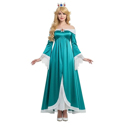 Klempner-Videospiel Prinzessin Galaxy-Prinzessin, Sternenpri ... Kleid Ausgefallene Kostüme Damen Erwachsene Halloween Karneval Party Comic-Konzert