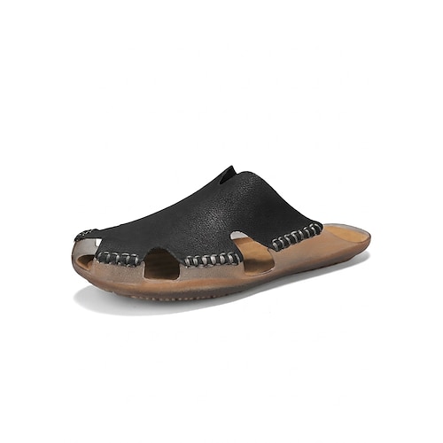 Braune Zehenstegsandalen für Herren – leichte und bequeme Sommerschuhe für Strand und Resort, Pool, Urlaub, Freizeit am Pool und den Alltag bei warmem Wetter Image