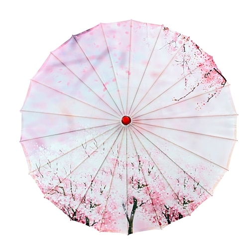Seidenstoffschirm (33 Zoll Pfingstrose) - Chinesischer Japanischer Stil Papier Regenschirm - Für Hochzeiten und persönlichen Sonnenschutz Asdf Valentinstagsgeschenk Image