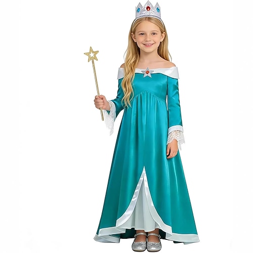 Klempner-Videospiel Galaxy-Prinzessin, Sternenpri ... Kleid Ausgefallene Kostüme Mädchen Kinder Halloween Karneval Party Comic-Konzert Image