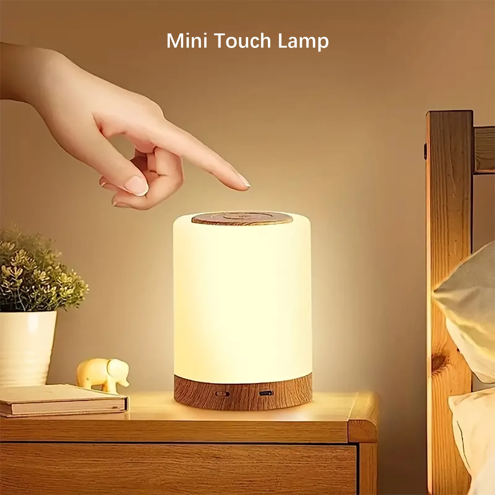 Intelligentes LED-Nachtlicht, Tragbare Touch-Control Tischlampe, USB-Aufladbare RGB-Farbwechsel Raumdekoration für Kinderzimmer Camping-Deko
