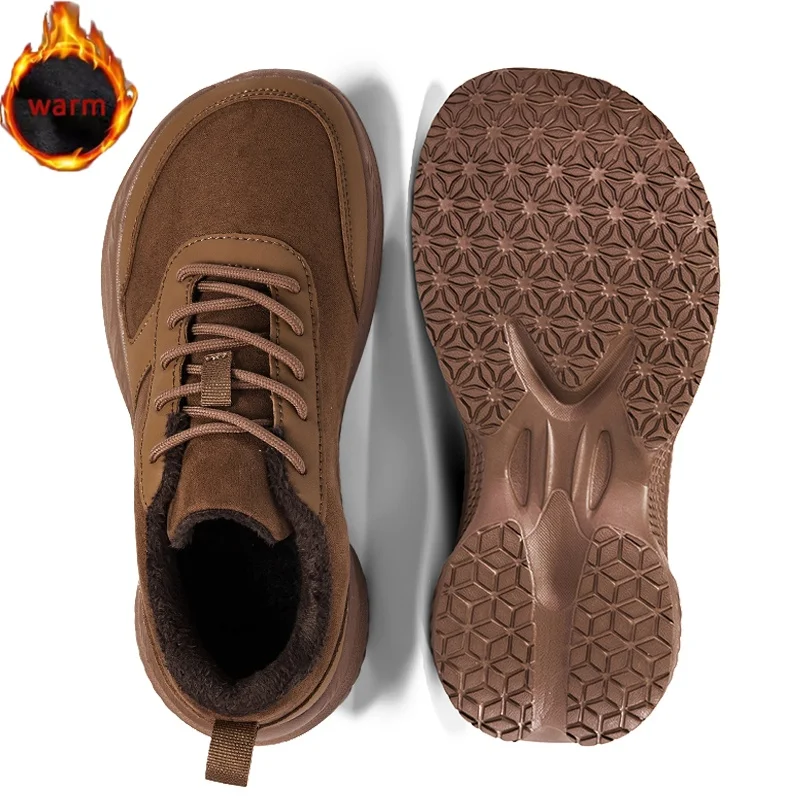 Winter Wide Head Herren-Sneaker, Unisex, barfuß, bequem, große Größe, warme Freizeitschuhe, rutschfeste Wanderschuhe, minimalistische Schuhe
