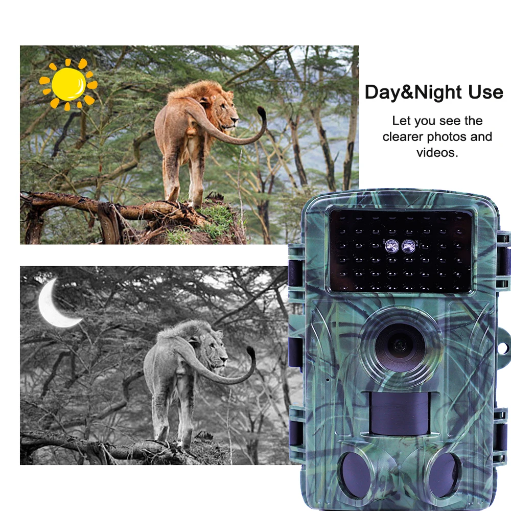 Fotocamera da Caccia 4K per Fauna Selvatica, Impermeabile, 60MP 30MP, WIFI, Streaming Live, Visione Notturna, Fototrappola per Esterni