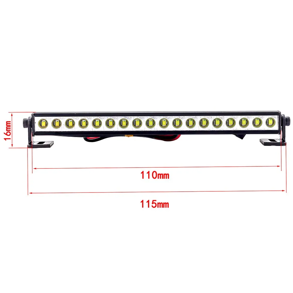 Rc Auto Dach Lampe 9/18/25 Led Licht Bar Für 1/10 Rc Crawler Trx4 Axial Scx10 90046 scx24 Wrangler D90 Rubicon Körper