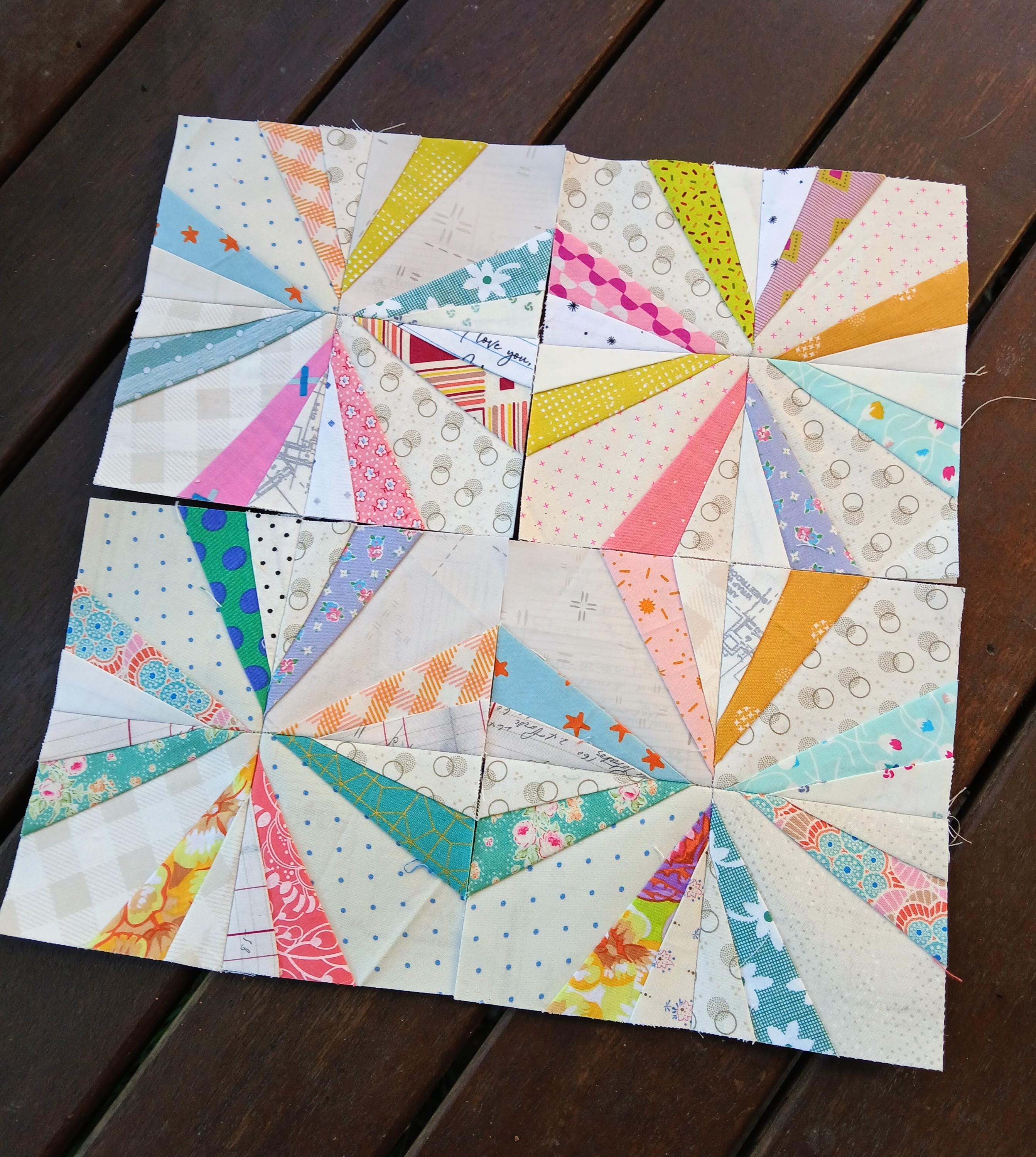 Modello per quilt a catena infinita con tecnica di paper piecing: FPP (Find Piecing Paper Piecing): download digitale in PDF
