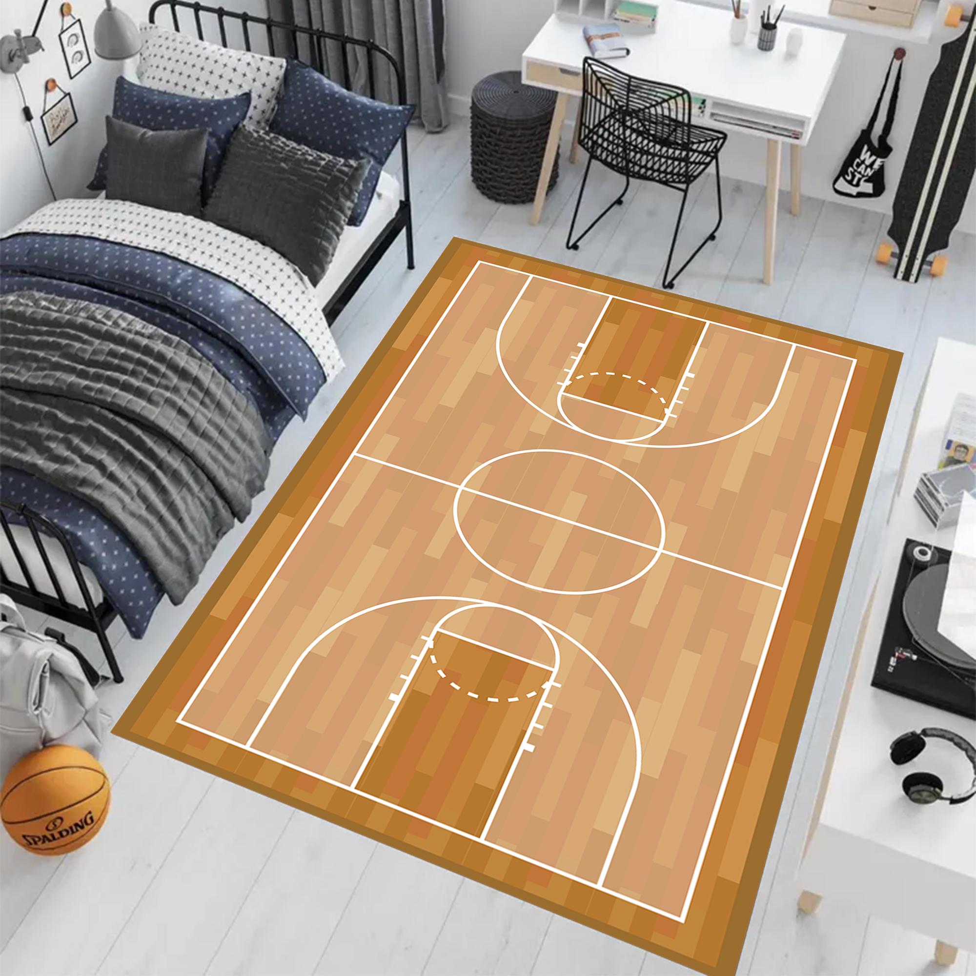 Tappeto da campo da basket, tappeto da basket, tappeto da campo, tappeto da campo, tappeto da palla, tappeto a tema sportivo, tappeto da campo da bask