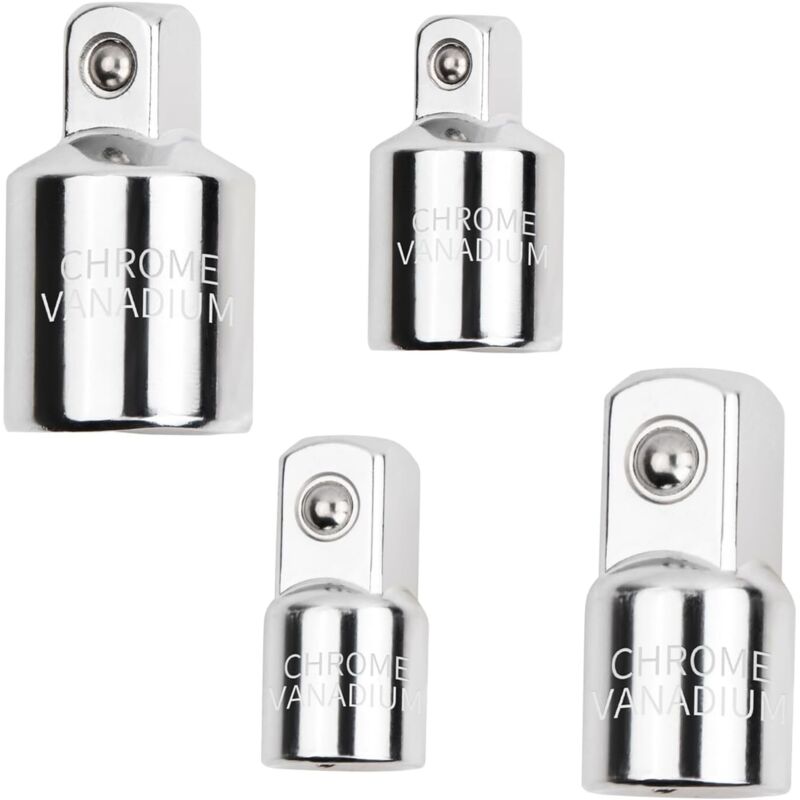 Set Di Adattatori Per Bussole Da 4 Pezzi, Adattatore Per Bussole A Cricchetto, Da 1/4" A 3/8", Da 3/8" A 1/4", Da 3/8" A 1/2", Adattatore Per Bussole Da 1/2" A 3/8", Set Di Incrementi E Riduttori Da 1