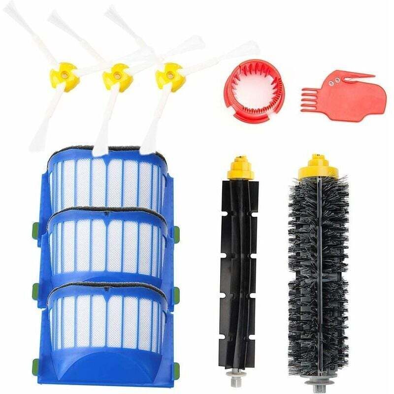 Aiperq - Accessorio Per Kit Di Manutenzione Irobot Roomba Serie 600 Con Spazzole E Filtri Per, Kit Di Ricarica Per Roomba Serie 600 605 610 612 615 620 630 645 650 660 670 675 680 681 695 696. Kit Da 10 Pezzi