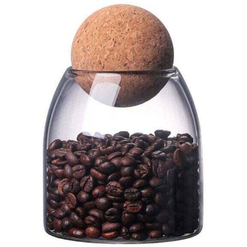 Barattoli Di Vetro Per La Conservazione, Barattoli Ermetici, Barattoli In Vetro Borosilicato, Barattoli Per Spezie, Con Tappo In Sughero, Per Spezie, Zucchero, Caffè, Biscotti, Caramelle (550 Ml)