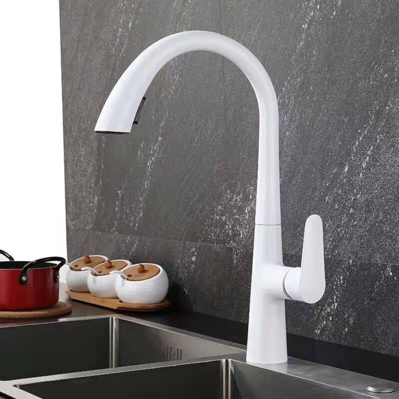 Rubinetto Da Cucina Ulisem Con Doccetta Estraibile, Rubinetto Per Lavello A Doppia Funzione, Rubinetto Per Lavello Girevole A 360°, Rubinetto Da Cucina In Ottone Monoforo, Rubinetto Da Cucina Monocoma