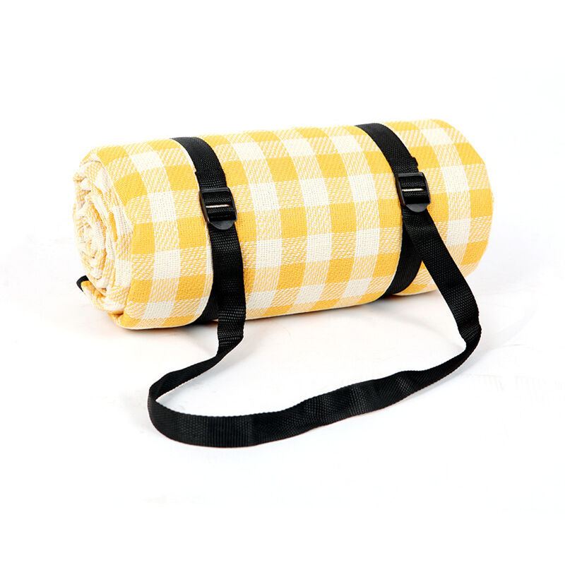 Coperta Da Picnic, Coperta Da Campeggio, Telo Da Spiaggia Extra-large, Impermeabile Con Maniglia, 200 X 200 Cm - Giallo