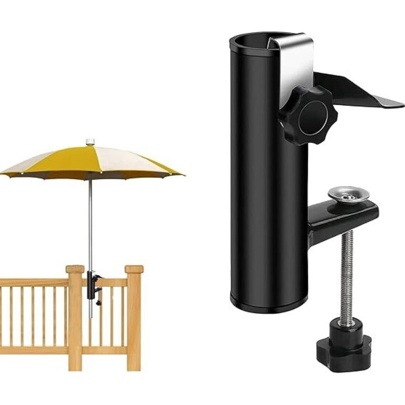 Set Di 2 Clip Per Ombrellone Da Balcone, Supporto Per Ombrellone Da Balcone, Supporto Per Ombrellone Da Ringhiera, Clip Per Ombrellone In Metallo, Supporto Per Ombrellone Da Ringhiera, Ampiamente Util