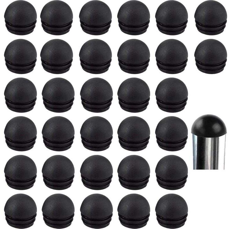 Tappi Terminali Rotondi Neri Per Tubi Di Sedie, Tappi Terminali Rotondi Per Gambe Di Sedie, Tappi Terminali In Gomma Per Gambe Di Sedie, Protezione Per Gambe Di Sedie, 32 Pezzi (19 Mm)