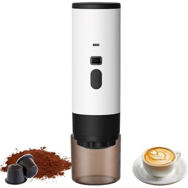 Macchina Da Caffè - Macchina Da Caffè Portatile - Macchina Da Caffè 3 In 1 - Macchina Per Espresso Elettrica Portatile - Macchina Da Caffè Portatile (bianca) Adatta Per Campeggio, Auto, Camper, Viaggi