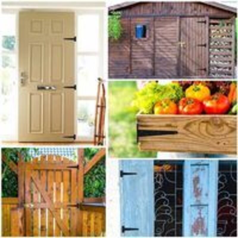 Cerniere Per Porte Resistenti, 6 Pezzi, Cerniere Per Porte Da 6 Pollici, Cerniere A T Nere, Cerniere Piatte In Acciaio Inossidabile, Cerniere Per Porte In Ferro, Cerniere Resistenti Per Porte E Finest