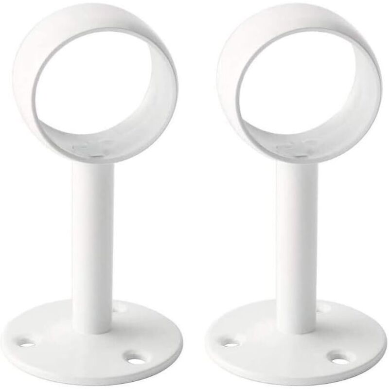 Staffa Per Asta Per Tende Da Bagno Da 1 1/4", Staffa Per Montaggio A Soffitto Per Asta Per Tende, Fessura Per Staffa Per Estremità Asta Per Armadio, Confezione Da 2