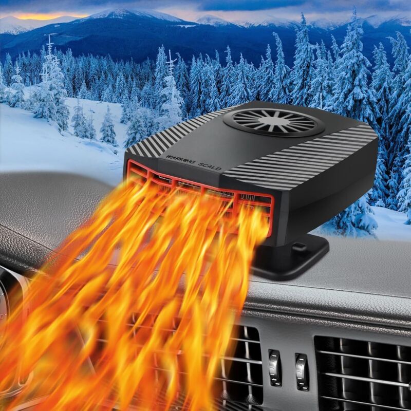 Riscaldatore Per Auto, Riscaldamento E Raffreddamento Rapidi 2 In 1, Riscaldatore Antiappannamento, Riscaldatore Portatile Per Auto Da 12 V, Antiappannamento, 150 W, Ventola Antiappannamento, Presa Ac