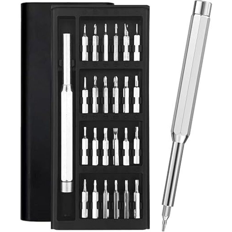 Set Di Cacciaviti Di Precisione 24 In 1, Kit Di Cacciaviti Magnetici, Mini Set Di Cacciaviti Portatile Con Base A Clip, Per Riparare Telefoni, Tablet, Orologi, Occhiali E Dispositivi Elettronici.