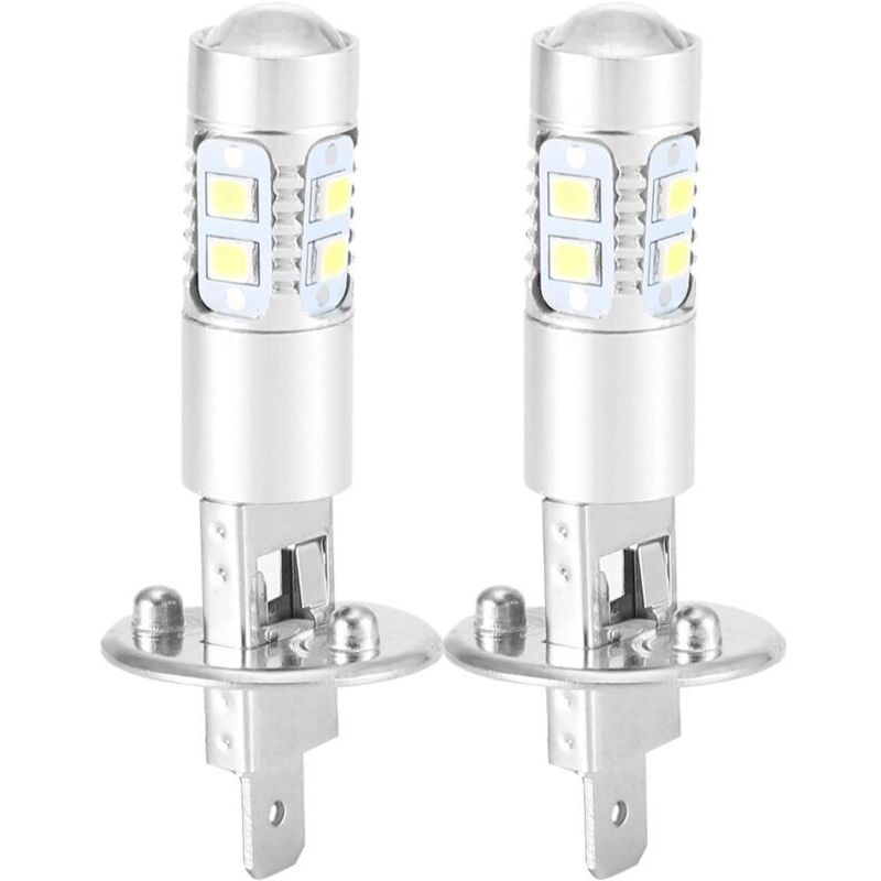 Lampadina Led H1 100w, Lampadine Per Fari, Fendinebbia, Lampadine Per Fari A 360 Gradi, Kit Led H1 6000k Super White 100w (2 Pezzi), Lampadine Led H1 Per Fari Auto, Luci Led H1 100w