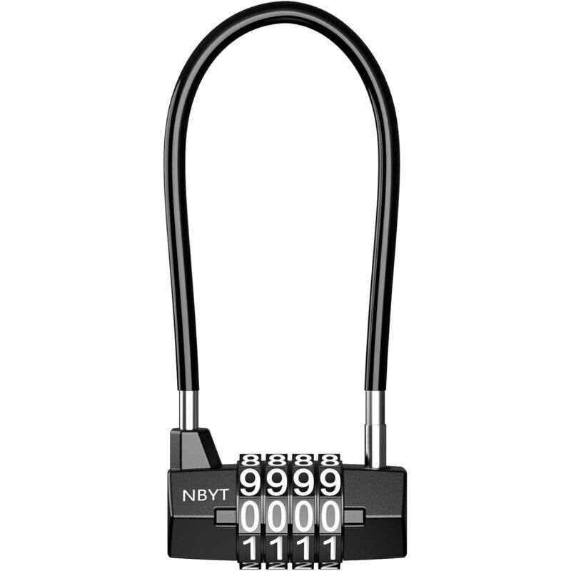 Lucchetto A Combinazione, Lucchetto Ad Arco Lungo, Lucchetto A Combinazione A 4 Cifre, Lucchetto A Combinazione Resistente Alle Intemperie Con Numeri Piccoli, Lucchetto Con Cavo Per Bagagli Per Palest