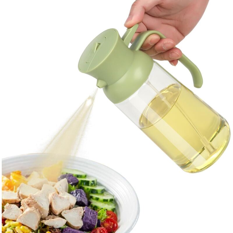 Flacone Spray Per Olio Da Cucina Da 550 Ml, Bottiglia Per Olio, Spruzzatore Per Olio D'Oliva, Spruzzatore Per Olio 2 In 1, Spruzzatore Per Olio Da Cucina, Flacone Spray Per Olio In Vetro Per Friggitri