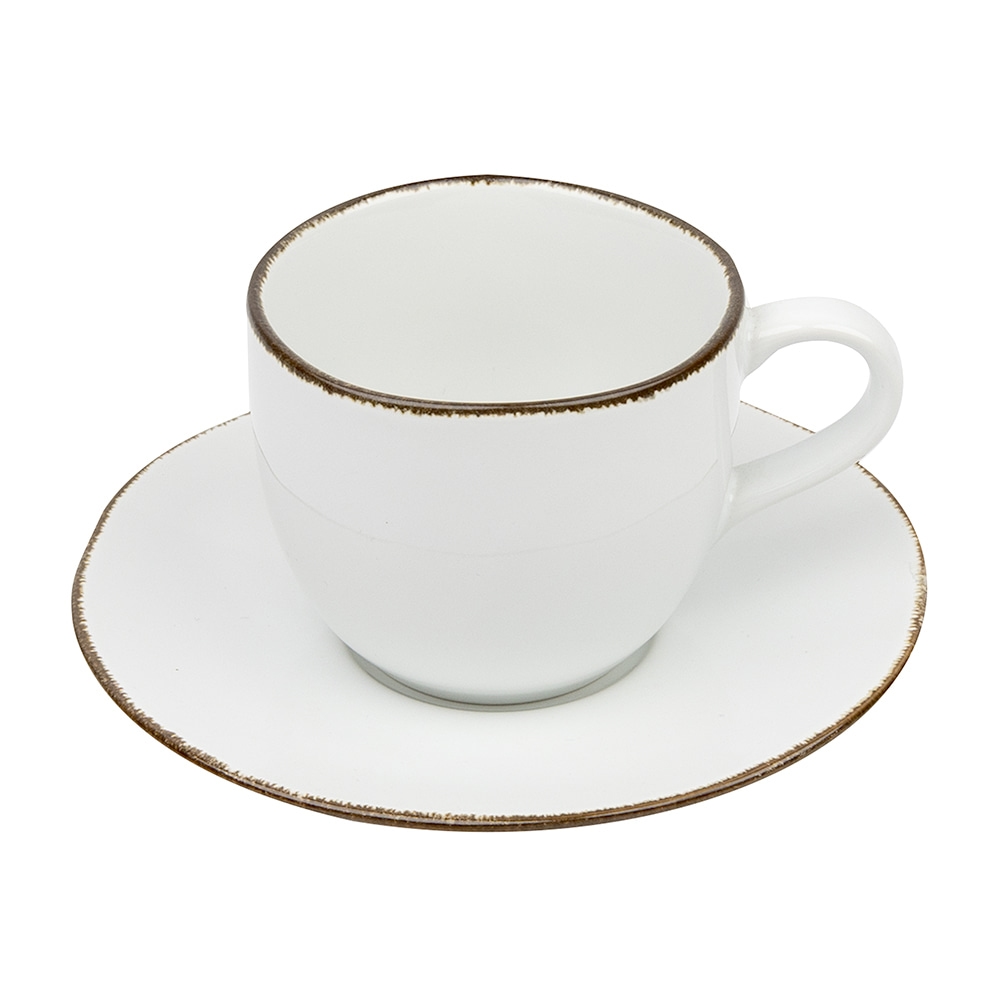 Avet Set aus 6 Teetassen mit Unterteller, HMREACT-WHT-43. Image