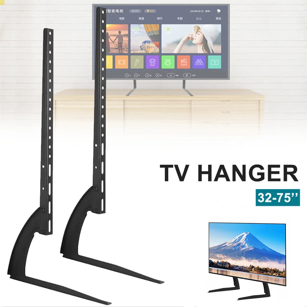 Universeller TV-Ständer Tischplatte TV-Ständer Höhenverstellbare Basis für die Meisten Fernseher Bildschirm-Monitor-Halterung TV-Füße Starke TV-Beine Trägt bis zu 50KG