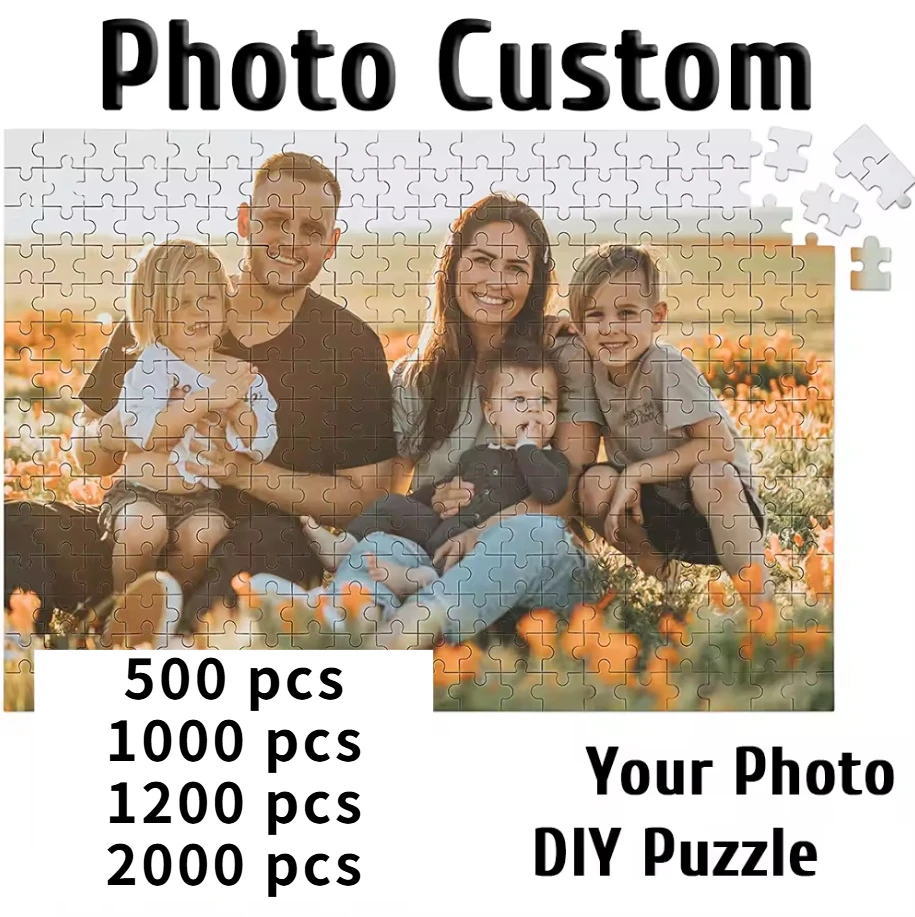 Personalisiertes Foto-Puzzle: Drucken Sie Ihr eigenes Bild auf einem Puzzle mit 500/1000/1200/2000 Teilen, DIY-Familien-Puzzle-Spielzeug Image