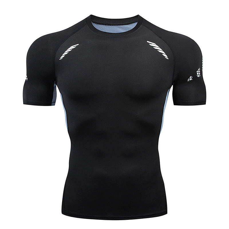 Men's T shirt Tee Gym Shirt Compression Shirt Fitness Shirt Men Tops Crew Neck Short Sleeve Sports Outdoor Vacation Going out Casual Daily Quick dry Sweat wicking Breathable High Elasticity Plain 1