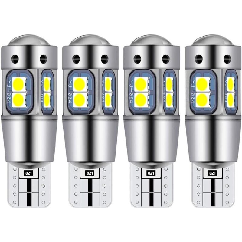 Lampadina Led T10 W5w, Luce Interna Per Auto, Luce Notturna A Led Per Auto, Adatta Per Luci Targa, Luci Di Posizione Laterali, Luci Di Parcheggio E Luci Di Cortesia (4 Pezzi)