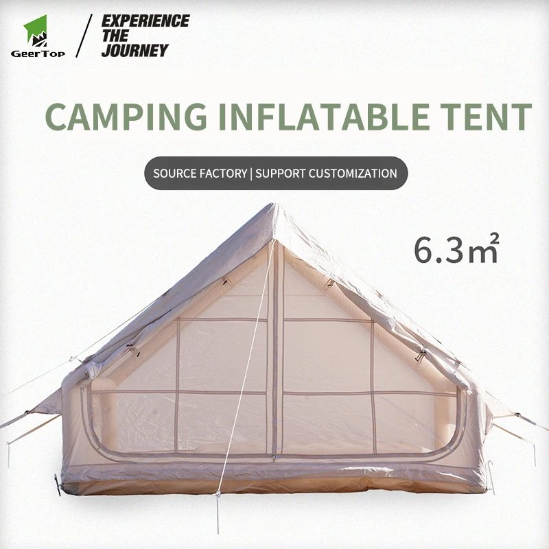 Camping Automatisches Aufblasbares Zelt Outdoor Tragbares Zelt für Übernachtungen Faltbares Wasserdichtes Sonnenschutz-Campingausrüstung Image