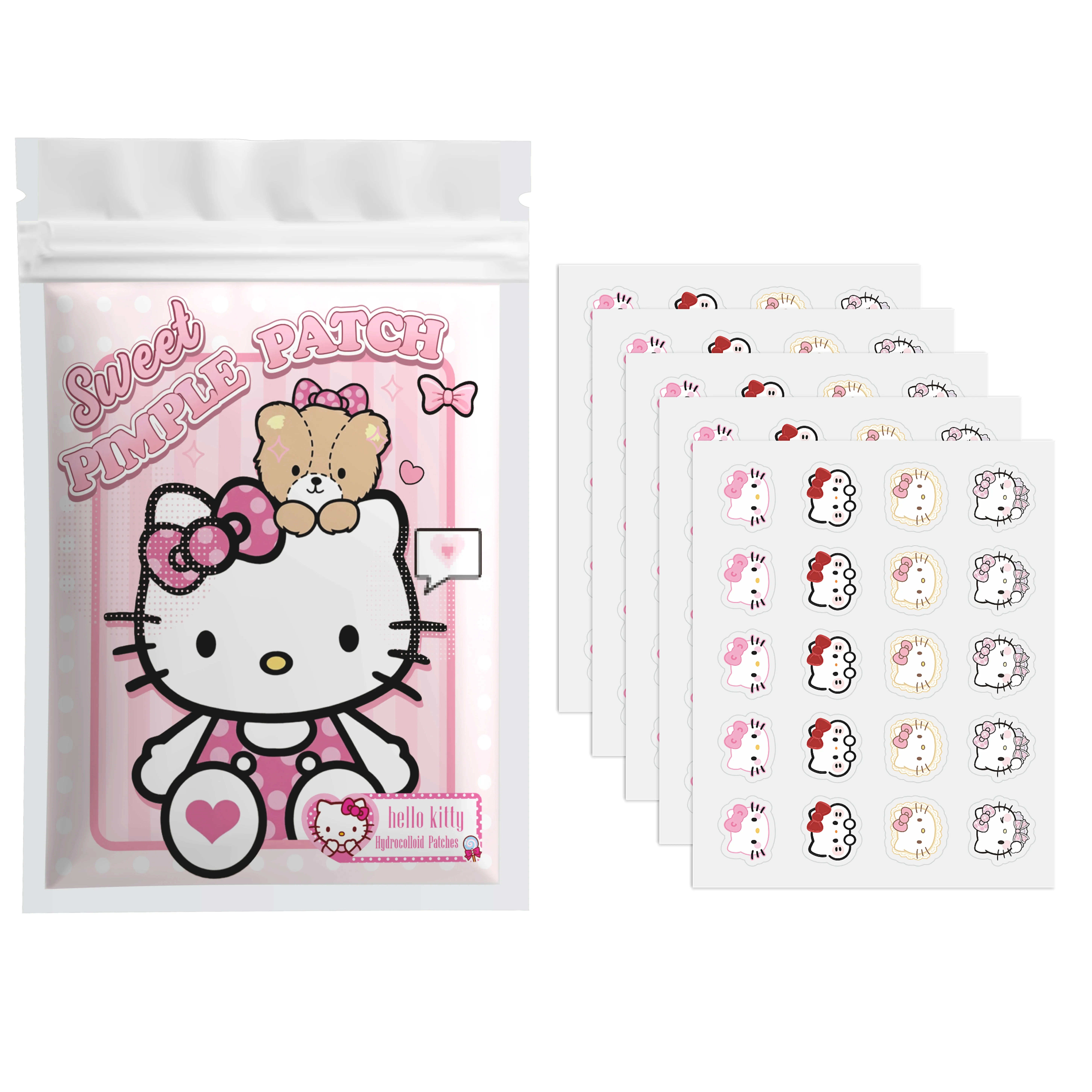 100 Stück Hello Kitty Akne-Pflaster, Gesichts-Akne-Pflaster, Hydrogel-Akne-Entfernungs-Pflaster, Concealer Image