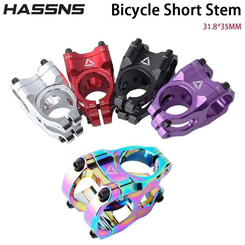 HASSNS Mountainbike-Vorbau 35mm Rennrad Kurzer Vorbau MTB Lenkervorbau Verstellbarer Lenkeraufsatz 31.8mm Fahrradteile Image