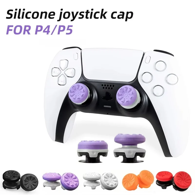 2 Stück/Set Videospiel-Silikon-Controller-Daumengriffe für PS4 PS5 Joystick-Booster-Kappen, Gamecontroller-Verlängerungskappen, Zubehör